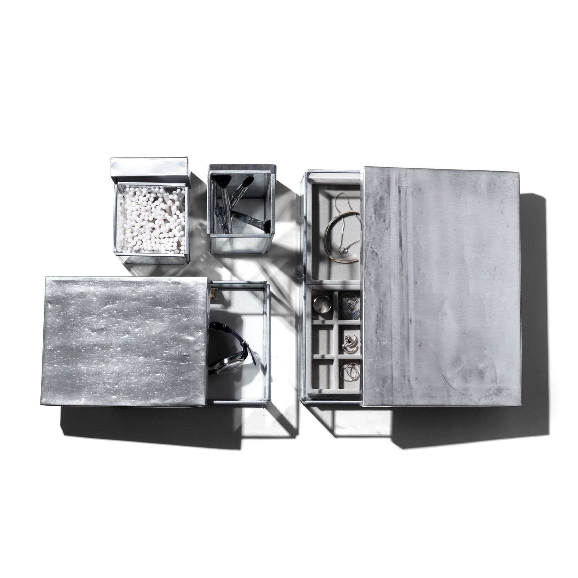 Puebco Glass Box With Recycle Steel Lid / Jewelry Single — view 2