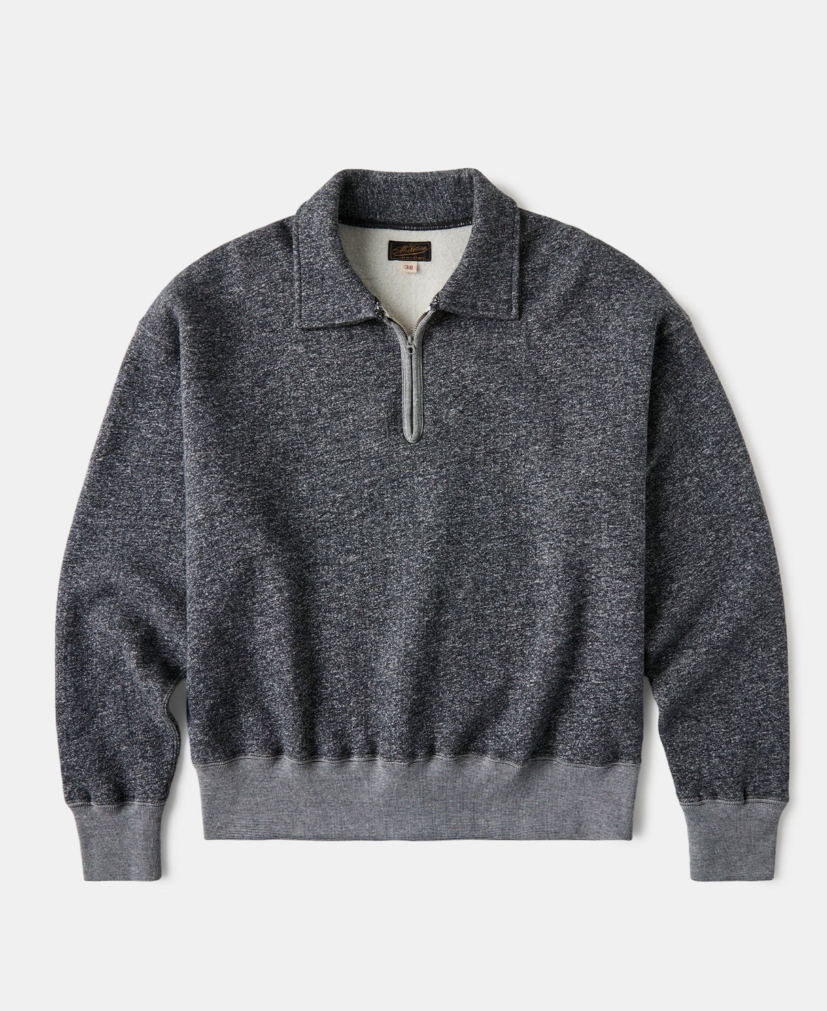 MILITORA LOT 123 VINTAGE QUARTER ZIP SWEATSHIRT - DARK GRAY