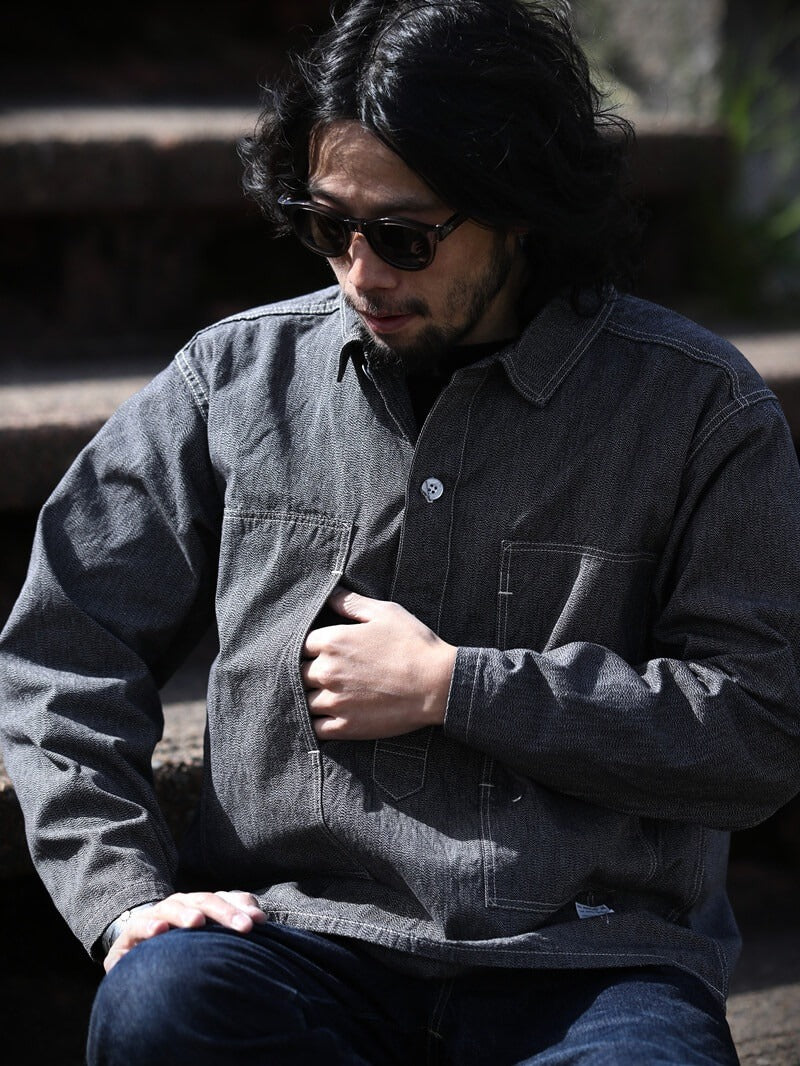 TCB JEANS BLACK CATFACE PULLIOVER SHIRT - BLACK