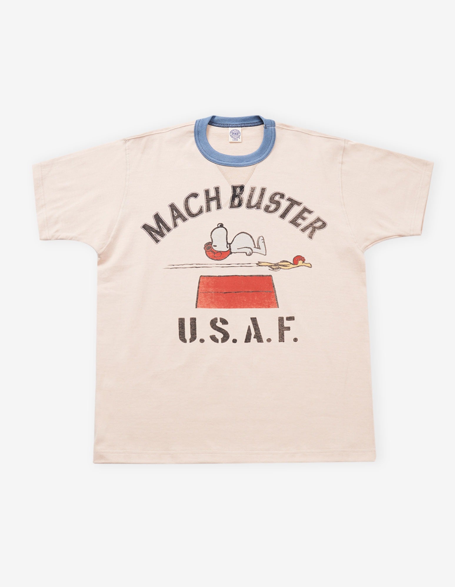 Toys McCoy Peanuts Tee Snoopy Mach Buster U.s.a.f. — Beige — front view