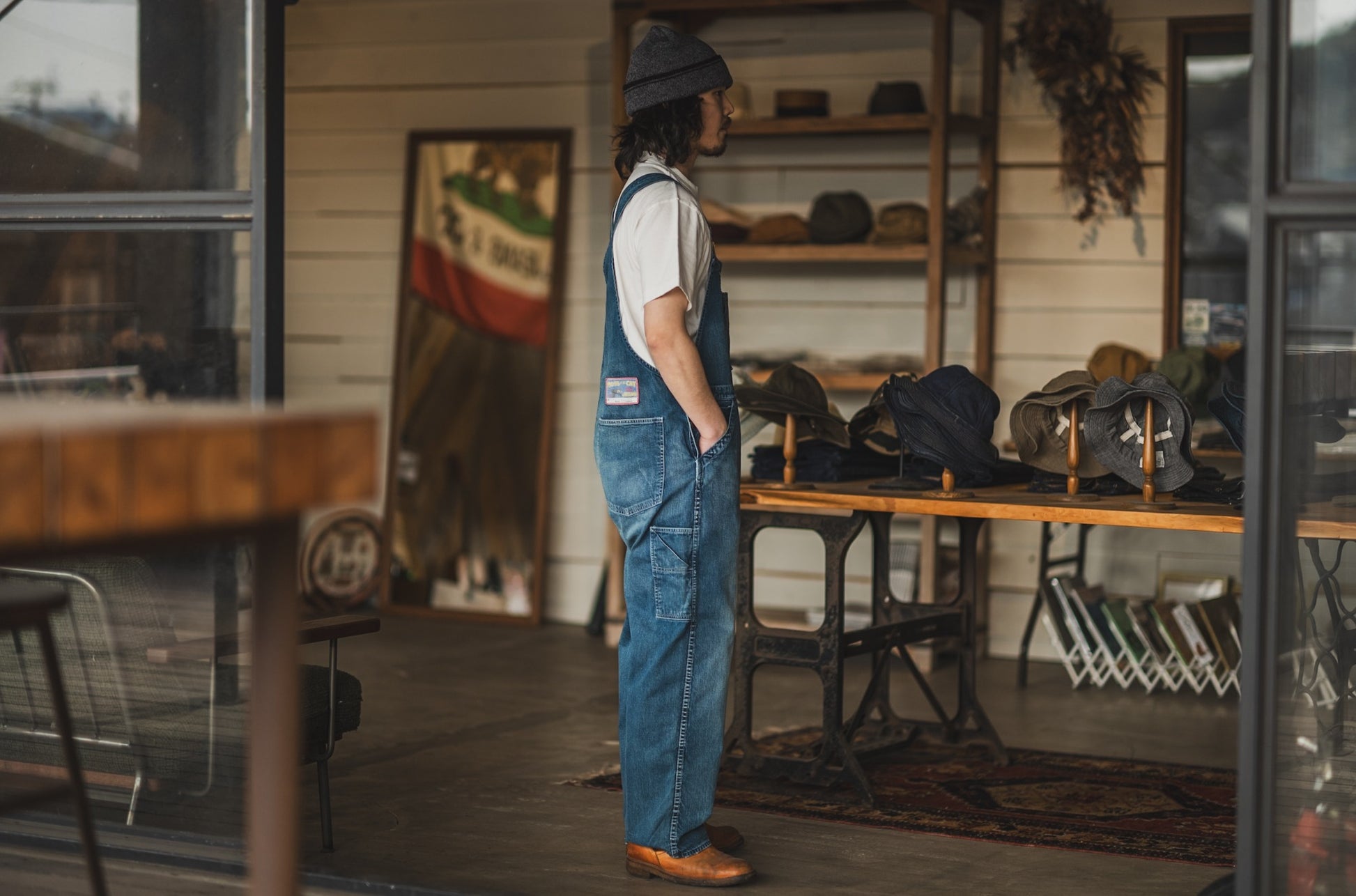 TCB JEANS BOSS OF THE OLD CAT OVERALLS - INDIGO