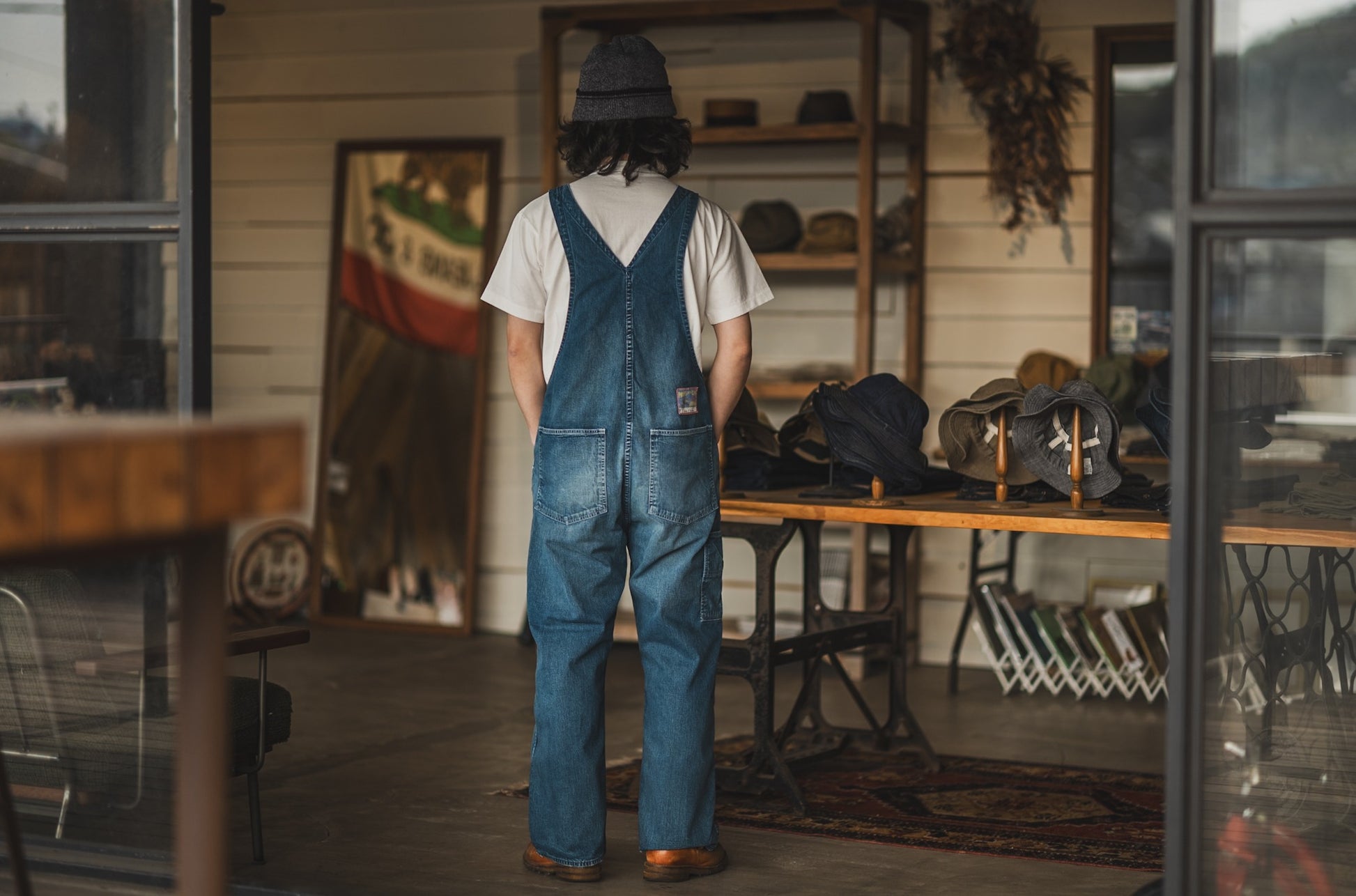 TCB JEANS BOSS OF THE OLD CAT OVERALLS - INDIGO