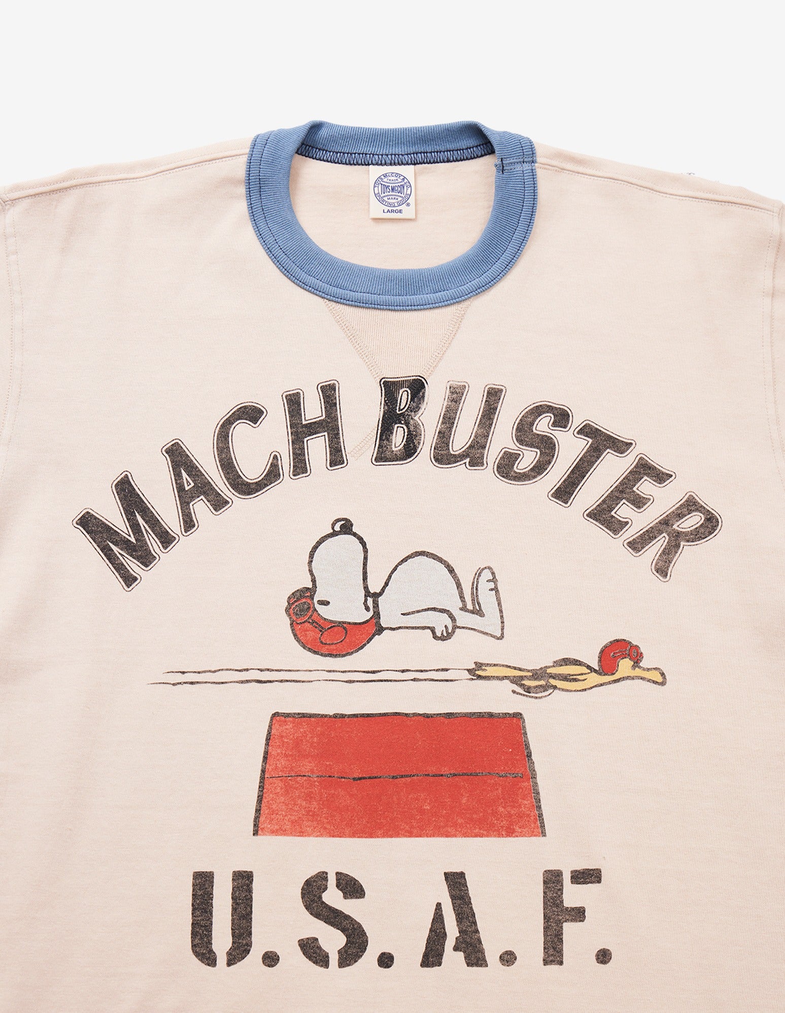 Toys McCoy Peanuts Tee Snoopy Mach Buster U.s.a.f. — Beige — view 3