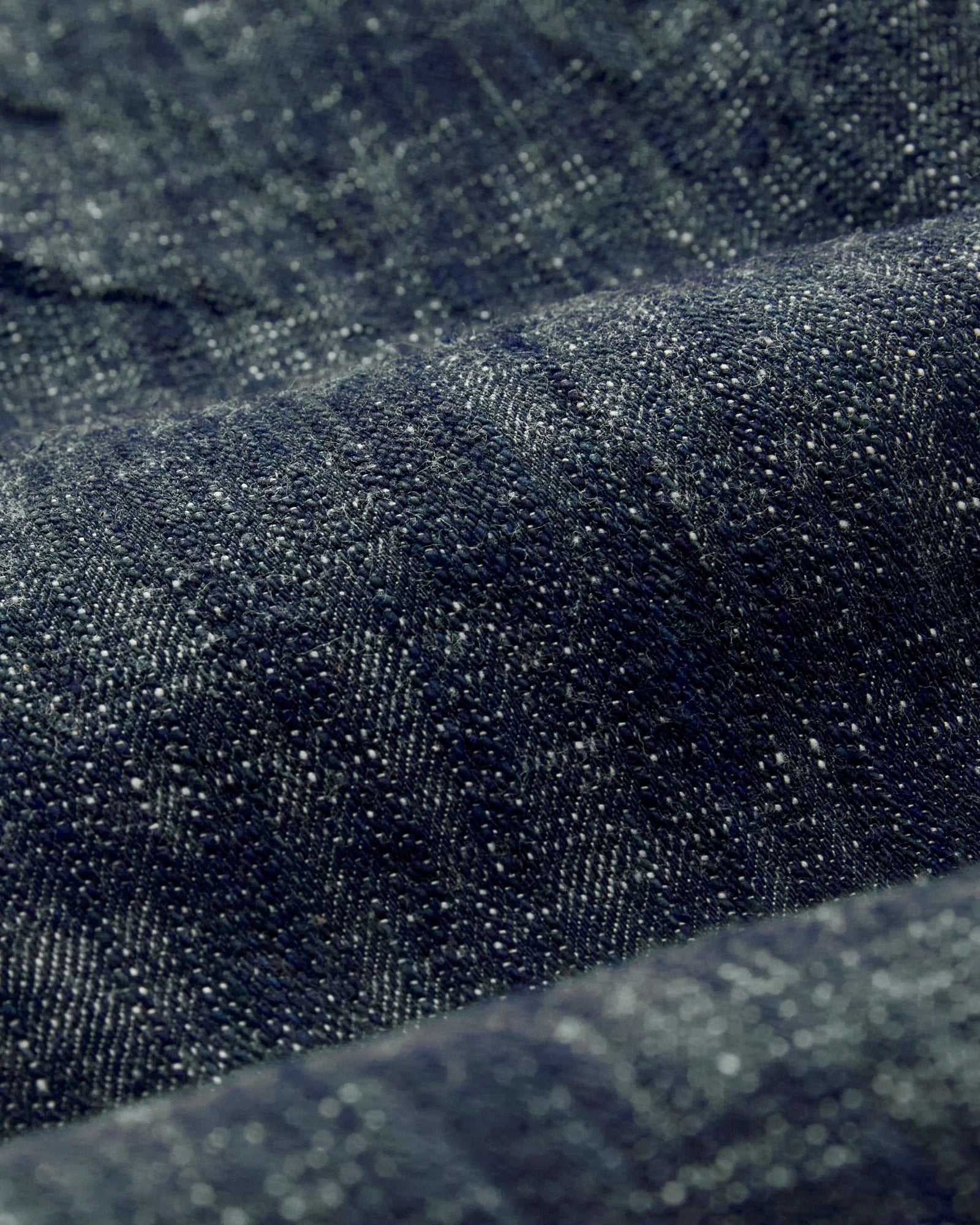 GRAPH ZERO  - 15OZ SKEIN DYEING DENIM SLIM JEANS - GREEN INDIGO