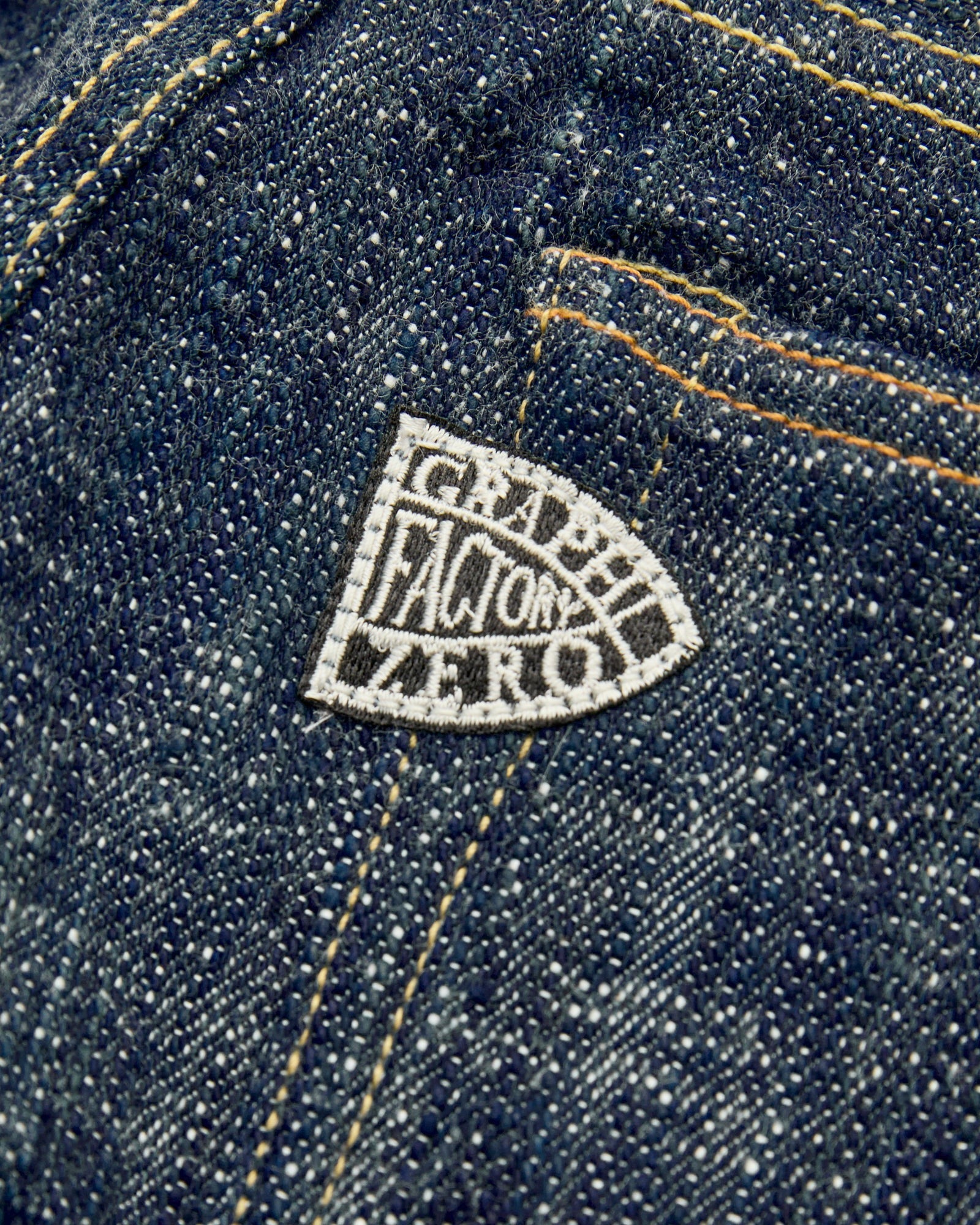 GRAPH ZERO  - 15OZ SKEIN DYEING DENIM SLIM JEANS - GREEN INDIGO