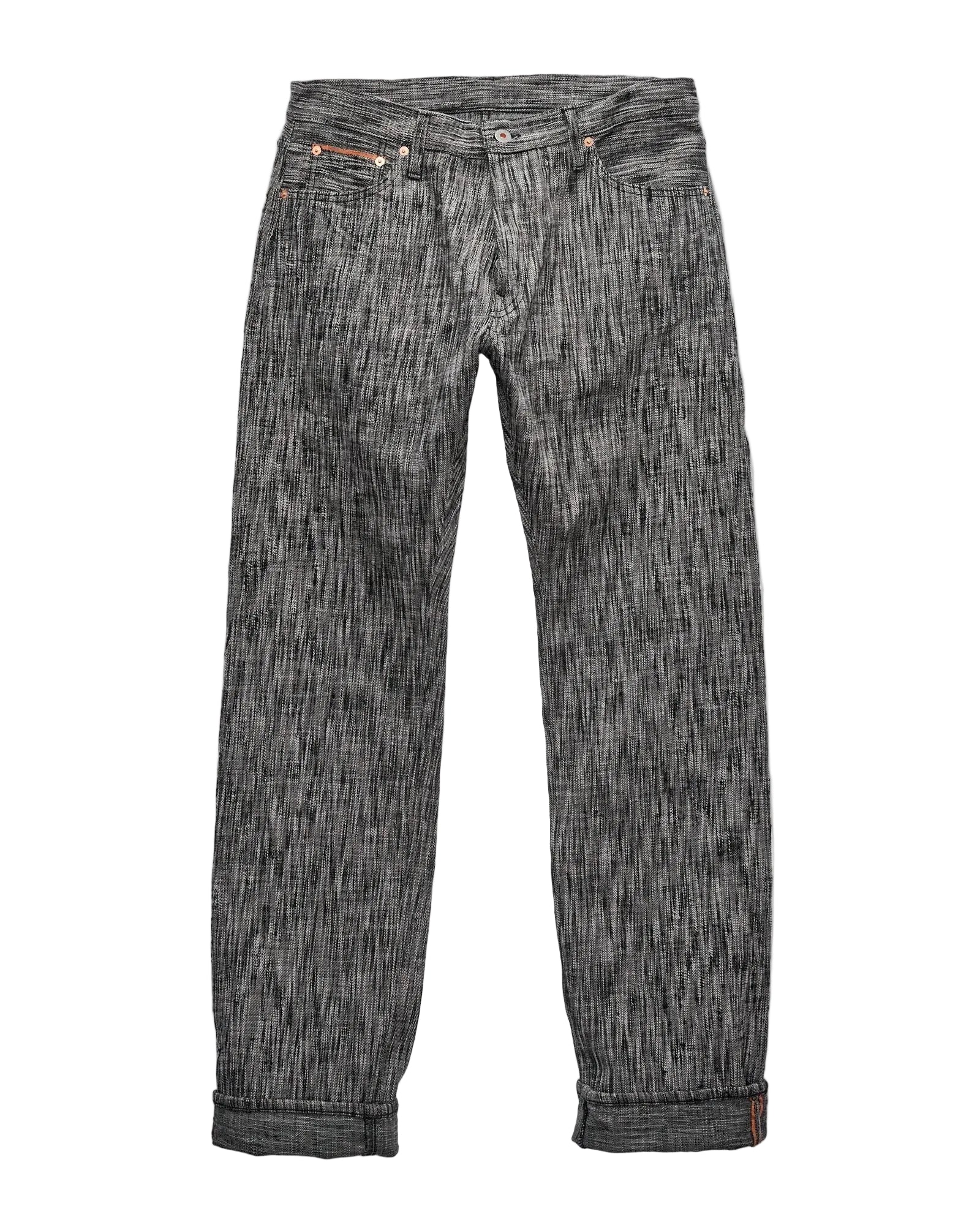 GRAPH ZERO - 15OZ SKEIN DYEING SLIM JEANS - BLACK GRAY