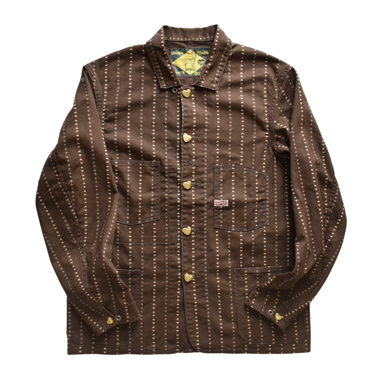 TCB JEANS CATHARTT CHORE COAT - BROWN PAW STRIPE