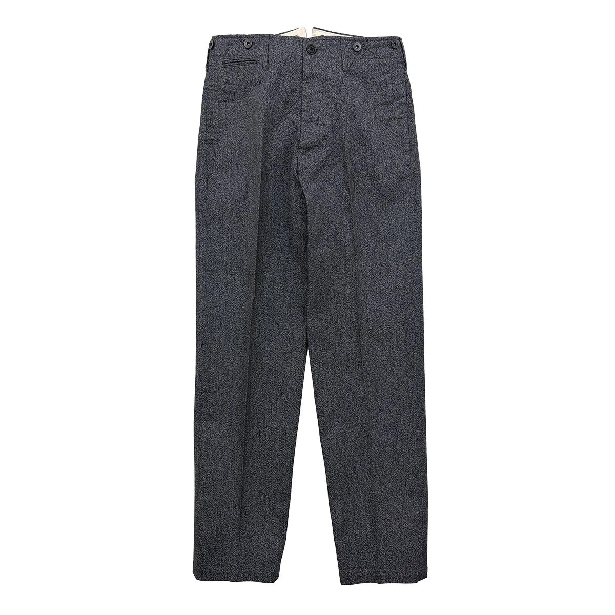 DRY BONES HIGH BACK BLACK CHAMBRAY WORK TROUSERS - BLACK