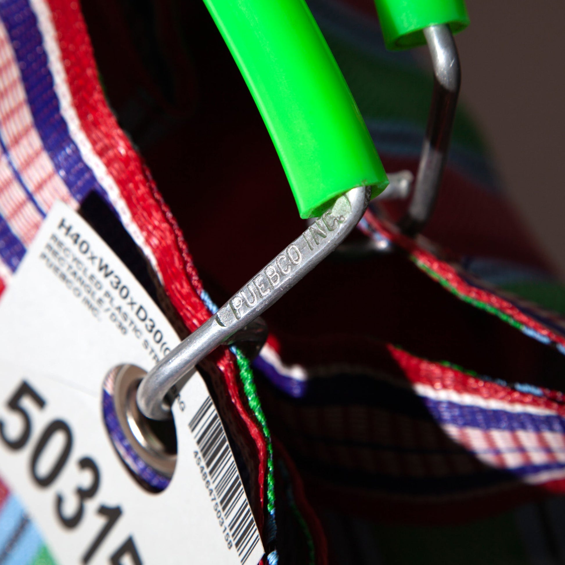 PUEBCO RECYCLED PLASTIC STRIPE BAG / Rectangle D15