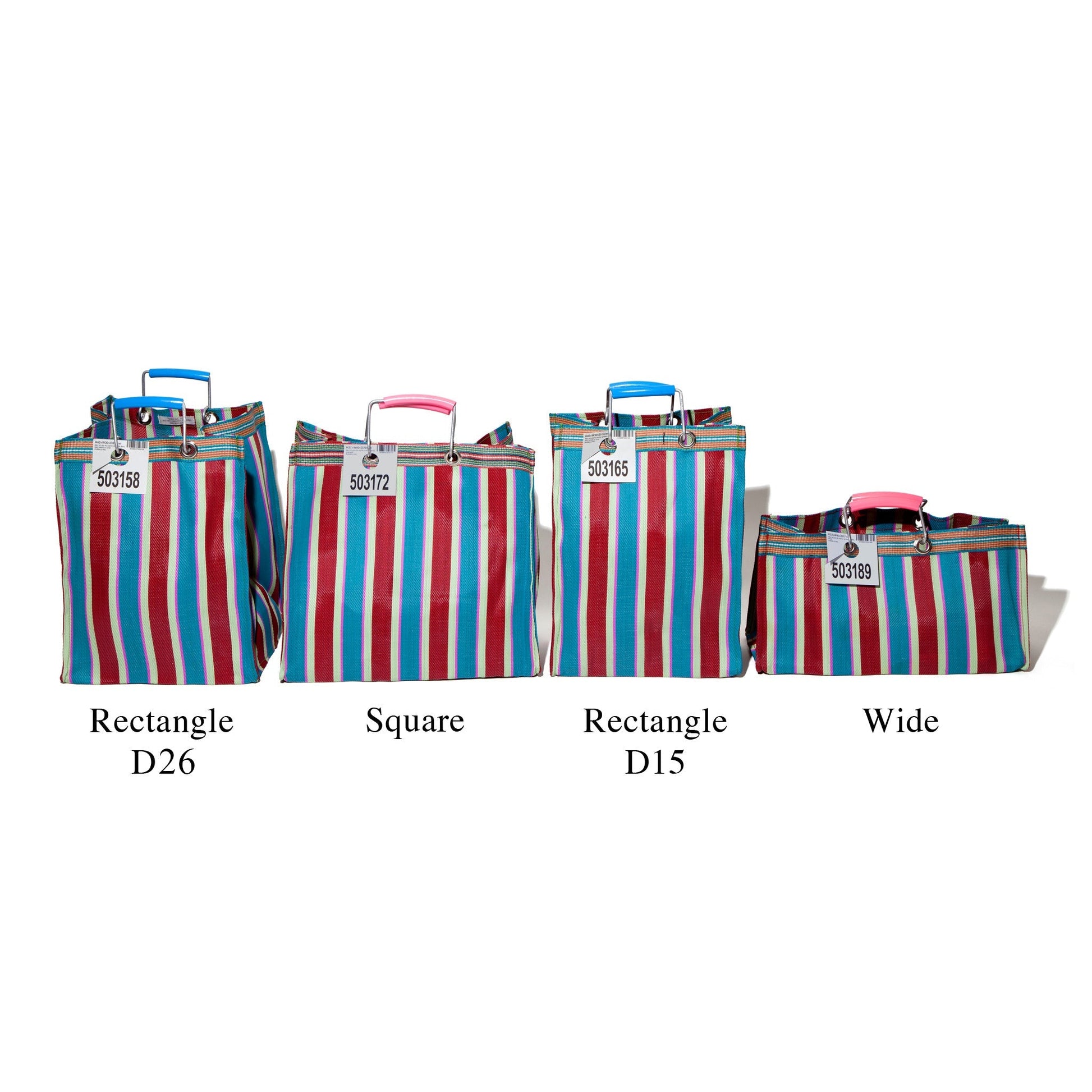 PUEBCO RECYCLED PLASTIC STRIPE BAG / Rectangle D15