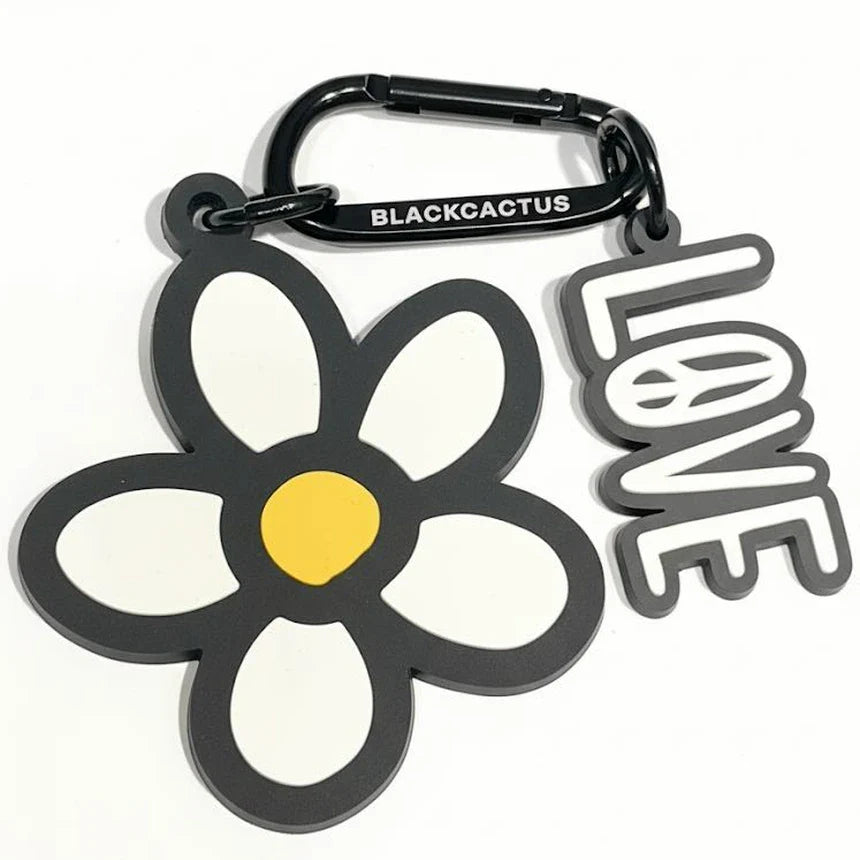 BLACK CACTUS BS388 KEY CHAIN FRAME SET WHITE FLOWER
