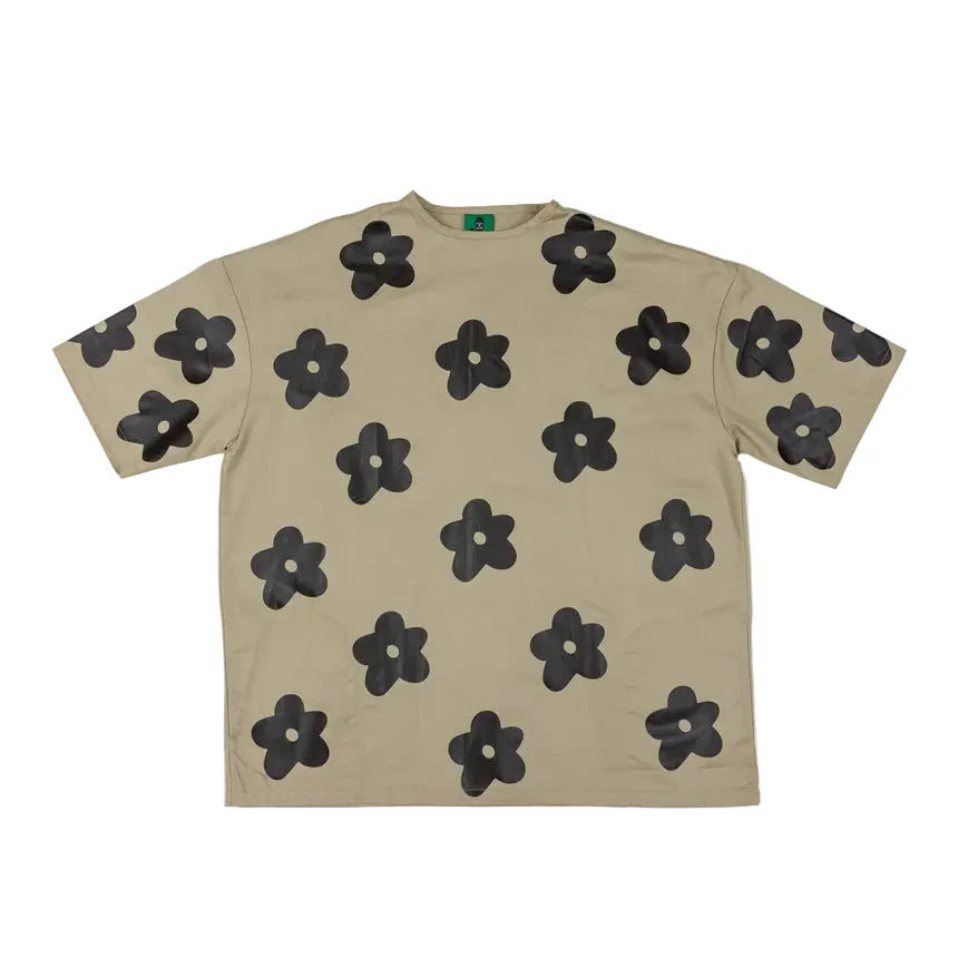 BLACK CACTUS BS256 OVERSIZE ZIP SHOULDER GREEN BLACK FLOWER