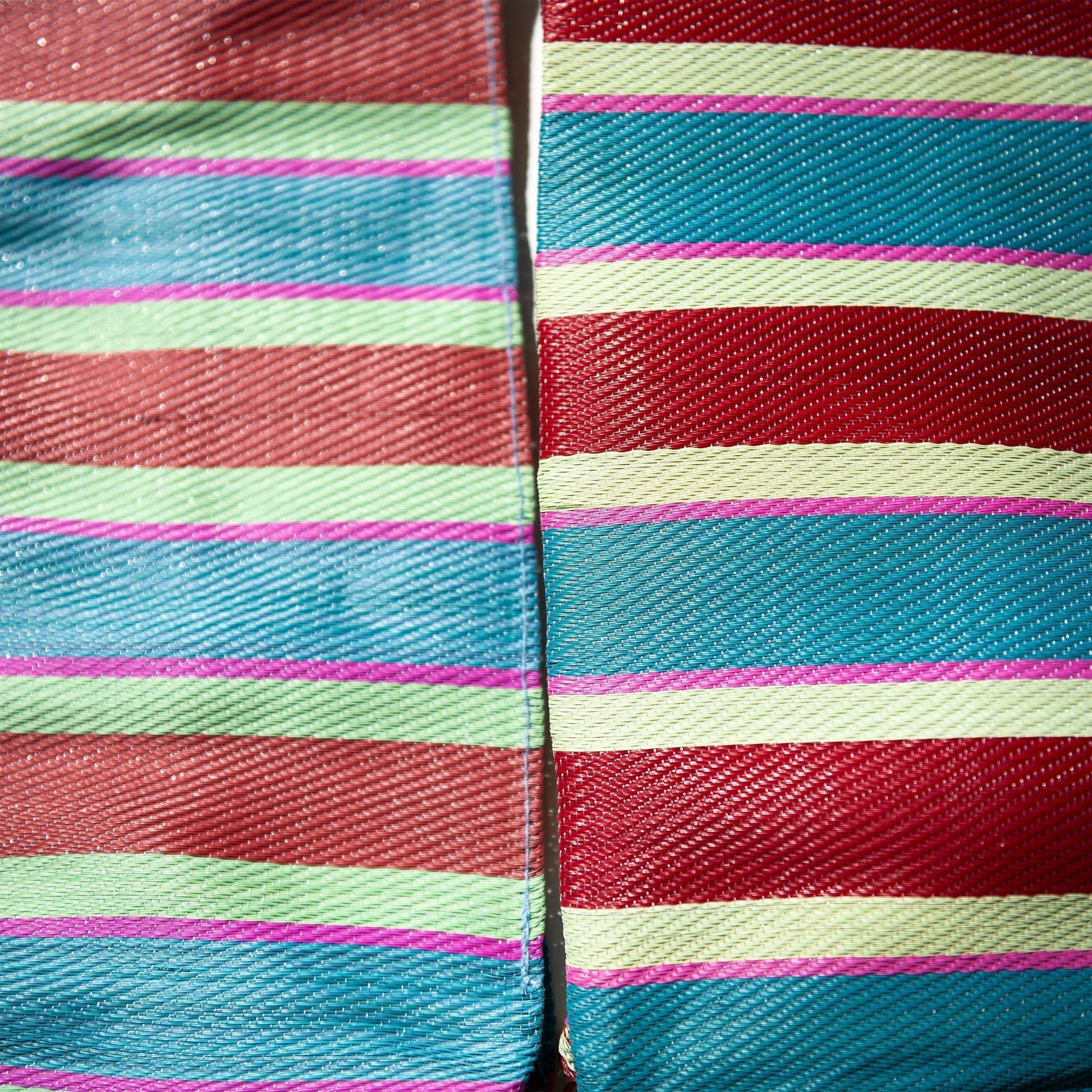PUEBCO RECYCLED PLASTIC STRIPE BAG / Square