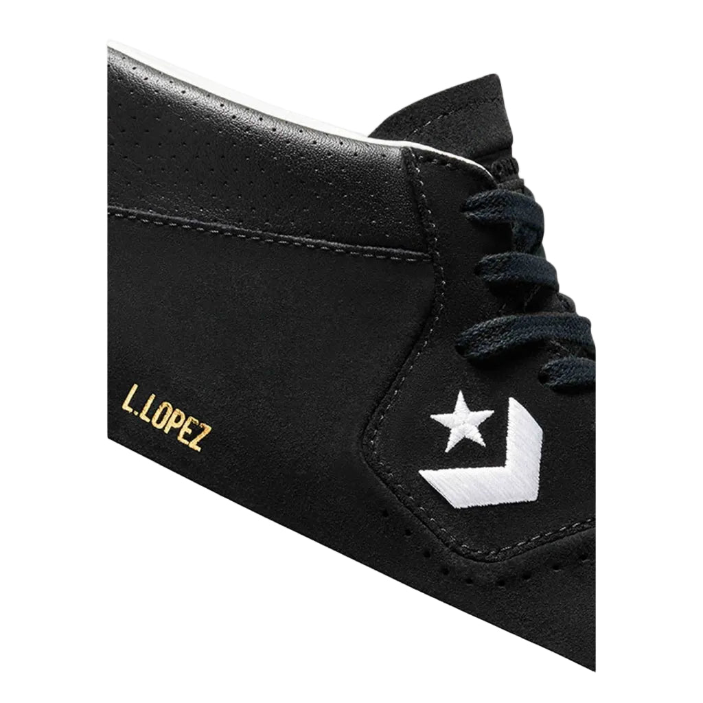 CONVERSE LOUIE LOPEZ PRO SUEDE MID - BLACK/BLACK/WHITE