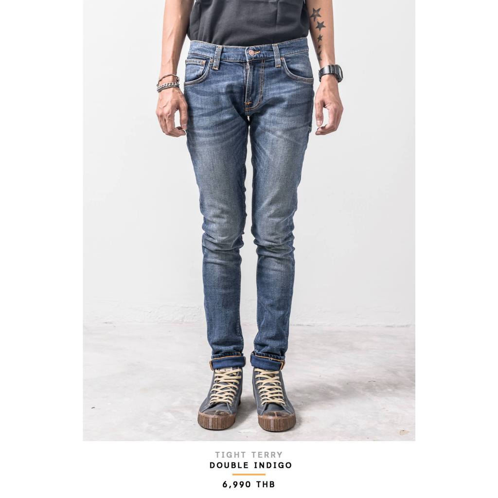 NUDIE JEANS TIGHTTERRY - DOUBLE INDIGO