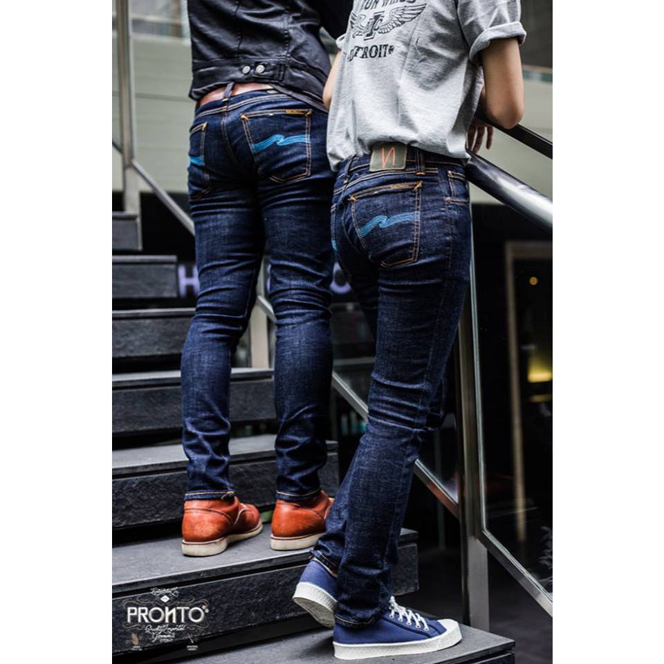 NUDIE JEANS TLJ - RINSED TWILL BLUE