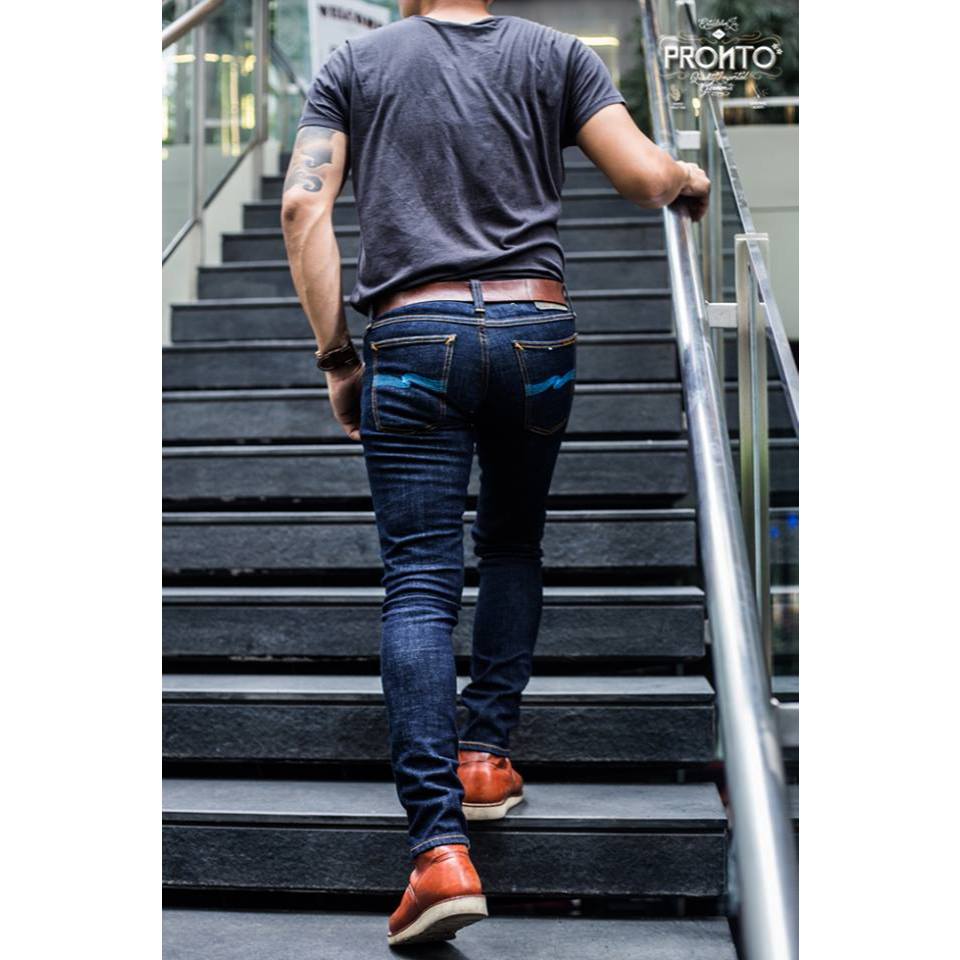 NUDIE JEANS TLJ - RINSED TWILL BLUE