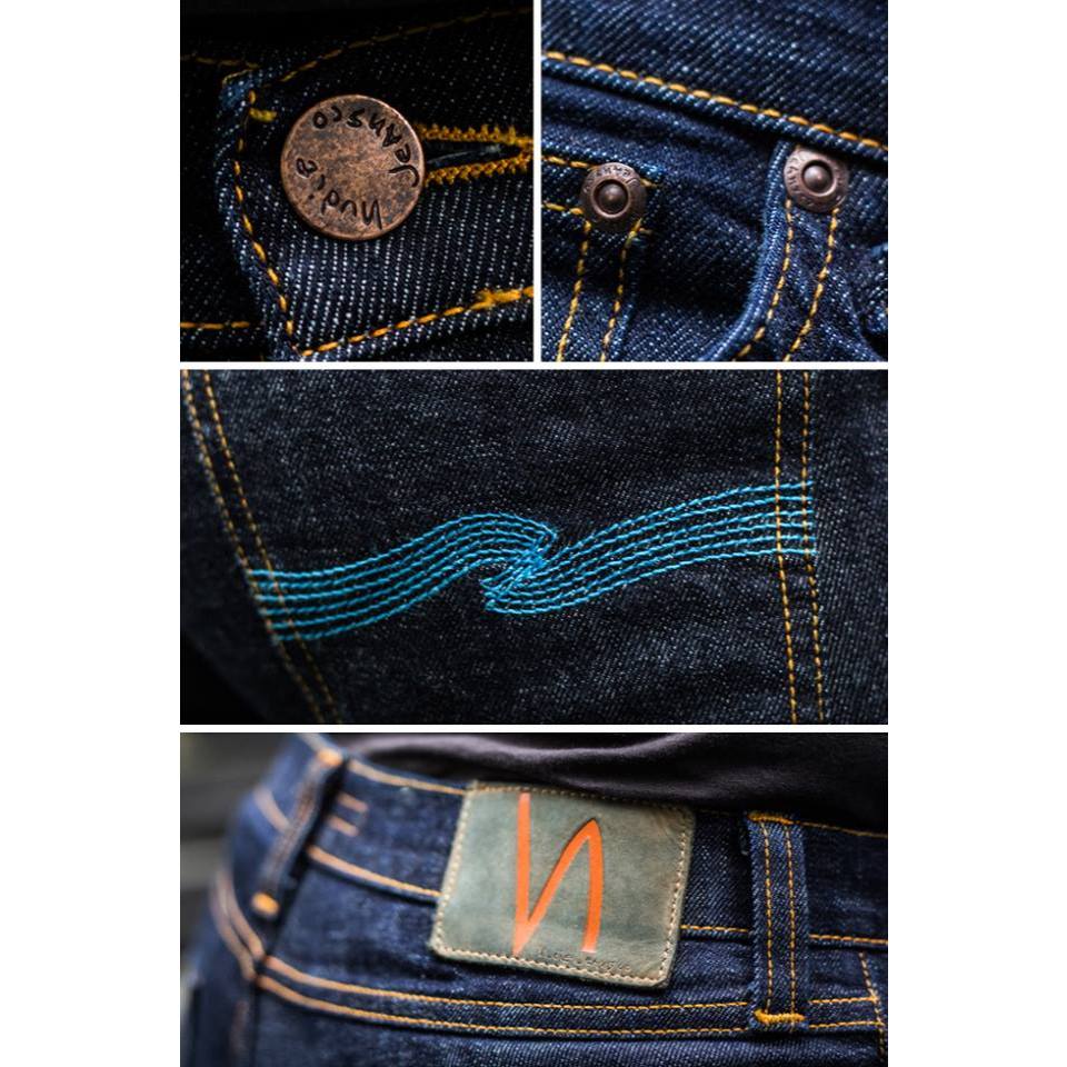 NUDIE JEANS TLJ - RINSED TWILL BLUE