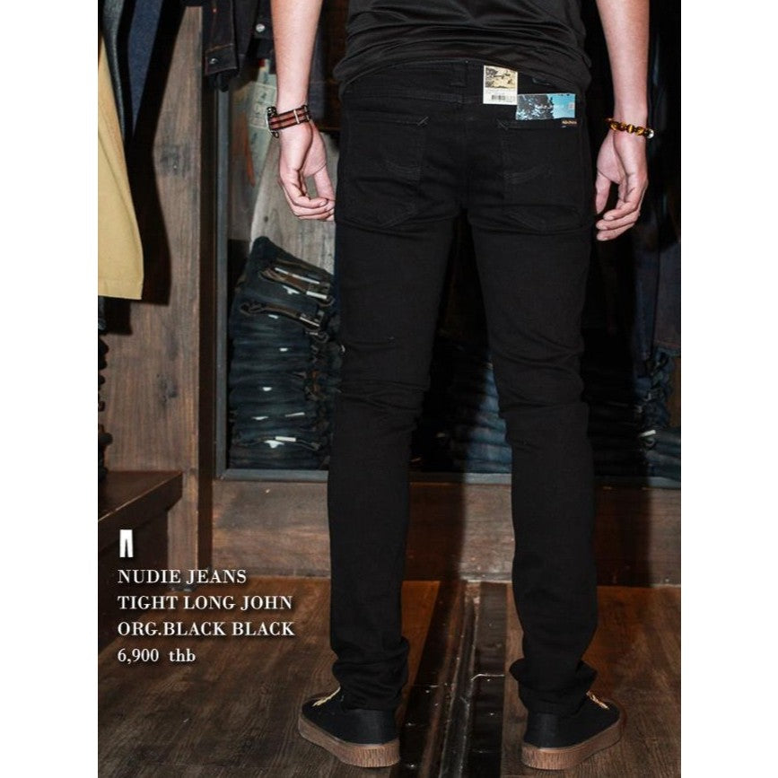 NUDIE JEANS TIGHTLONGJOHN - ORGANIC BLACKINBLACK