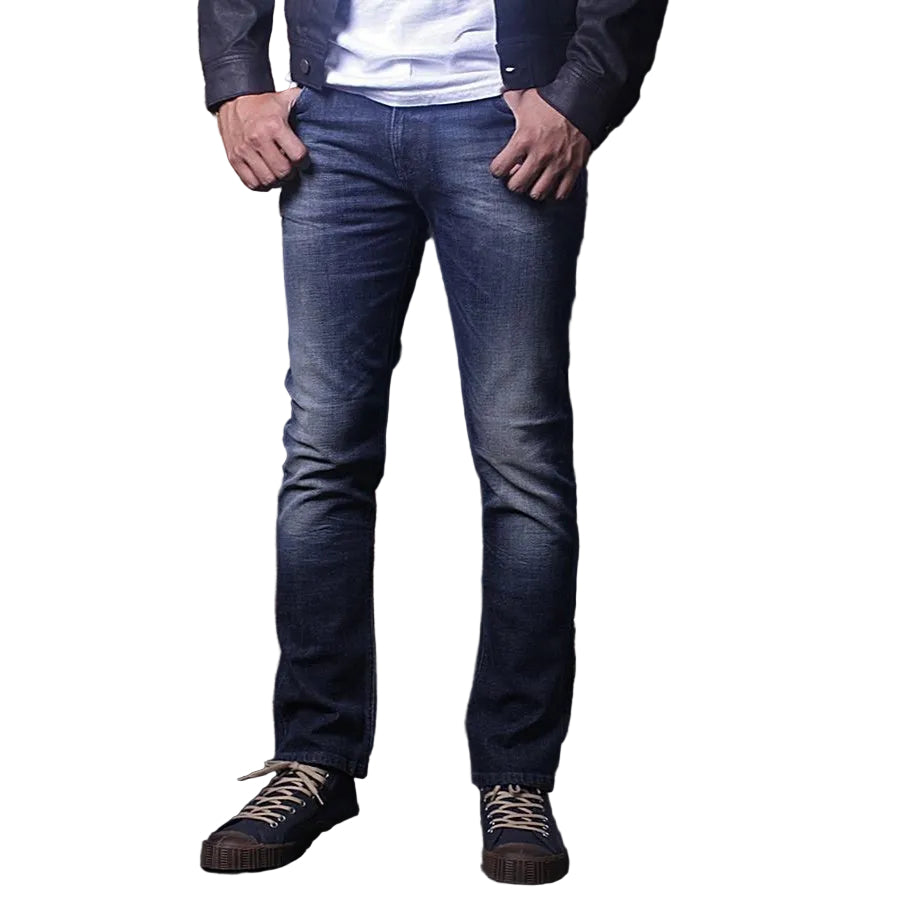 Nudie Jeans Tubetom — Navy Worn In — front view