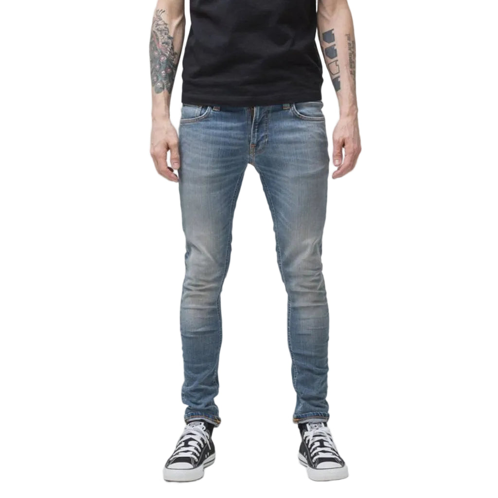 NUDIE JEANS TIGHTTERRY - STRIKEY PALE