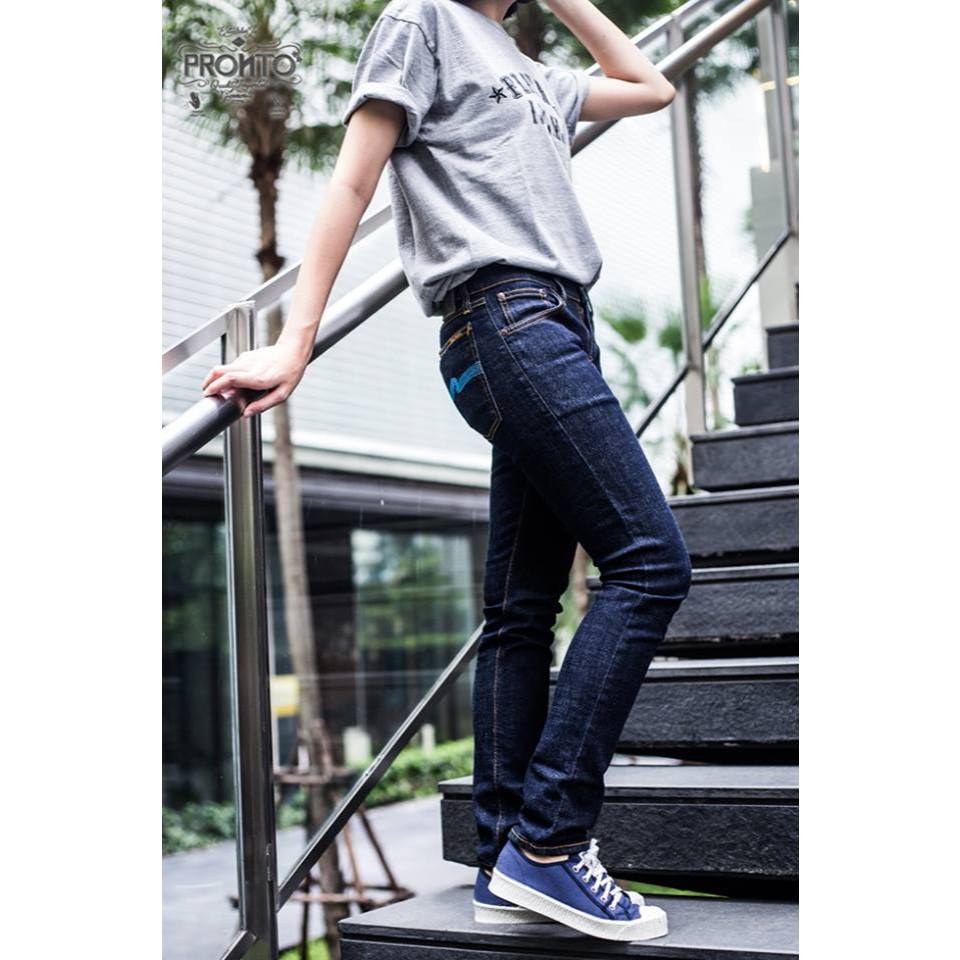 NUDIE JEANS TLJ - RINSED TWILL BLUE