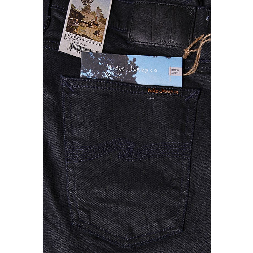Nudie Jeans Tightlongjohn — Black/Navy — view 3