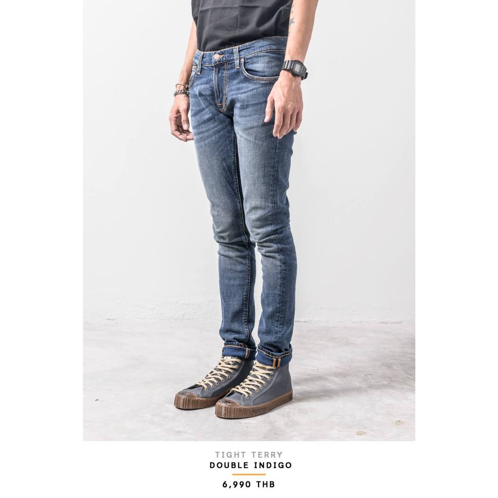 NUDIE JEANS TIGHTTERRY - DOUBLE INDIGO