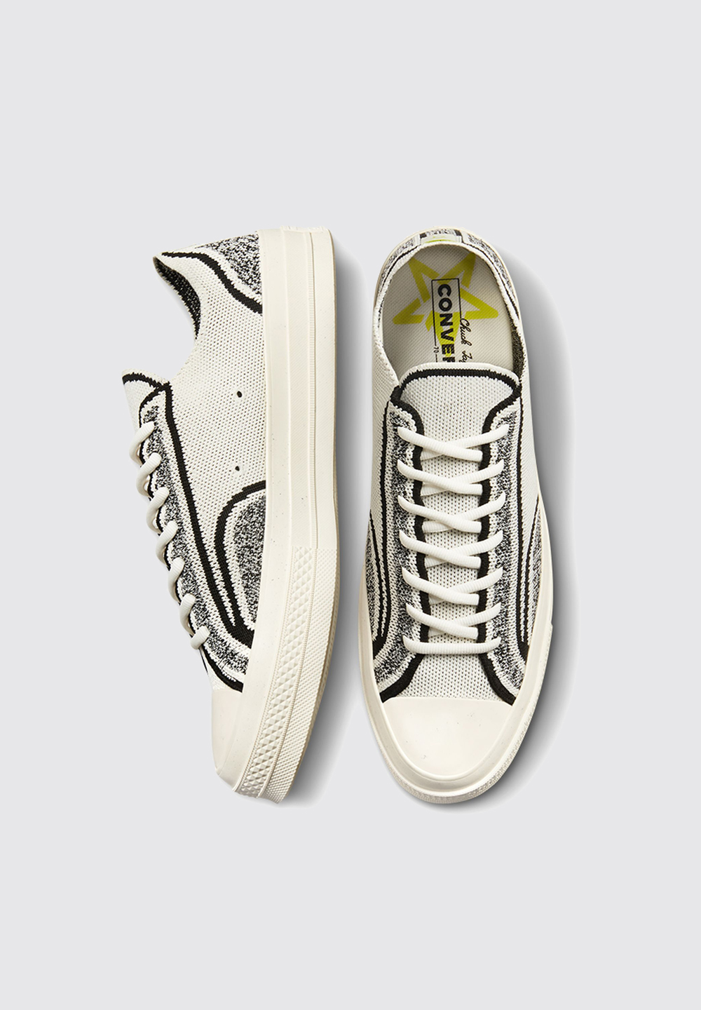 converse chuck 70 renew knit egret high top sneaker